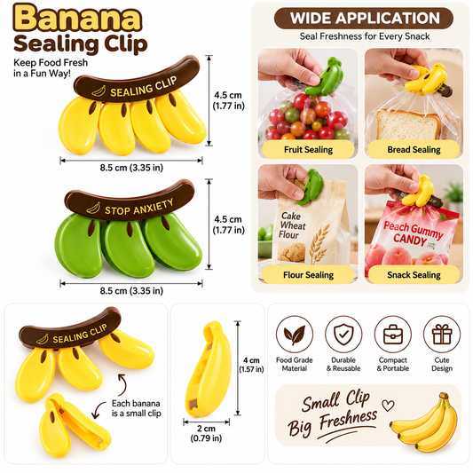Banana Magnetic Sealing Clips – Cute Kitchen Storage Hack