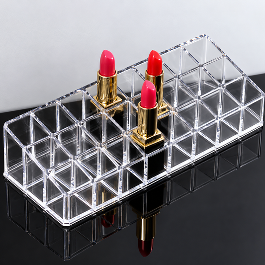 24 Slot Lipstick Holder – Acrylic Makeup Organizer