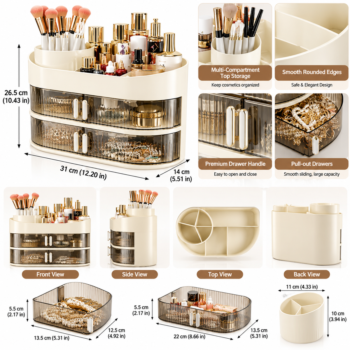 Double Layer Makeup Container for Organized Essentials