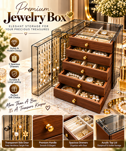 Multi-Layer Jewelry & Necklace Storage Organizer