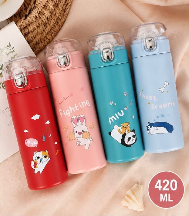 420ml Printed Stainless Steel Vacuum Water Bottle