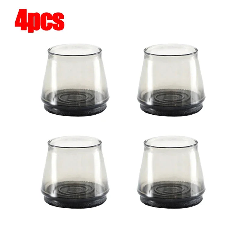 24/4pcs Chair Leg Caps Silicone Feet Protector Pads Furniture Table Covers Socks Plugs Cover Furniture Leveling Feet Home Decor