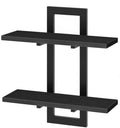 15 DIY Steel Wood Coated 2 Tier Shelves Bathroom Shelf Wall Storage Rack Wall Mounted Floating Industrial Design Home Decor