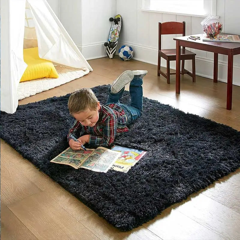 Plush Children's Bedroom Carpet Tent Play Rugs For Living Room Sofa Floor Cushions Modern Soft Fluffy Home Area Rug Gifts