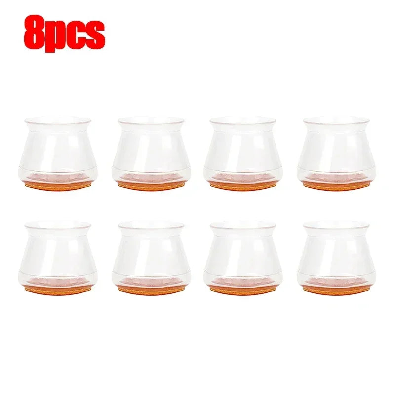 24/4pcs Chair Leg Caps Silicone Feet Protector Pads Furniture Table Covers Socks Plugs Cover Furniture Leveling Feet Home Decor