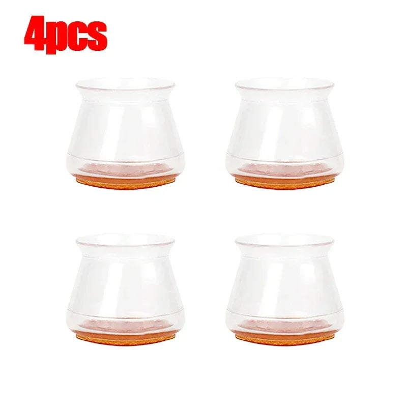 24/4pcs Chair Leg Caps Silicone Feet Protector Pads Furniture Table Covers Socks Plugs Cover Furniture Leveling Feet Home Decor