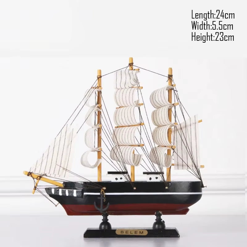 Simulation Pirate Boat Room Ornaments,Handmade Wooden Ship,Home Decoration,Study Office Decoration,Children'S Day,Birthday Gift