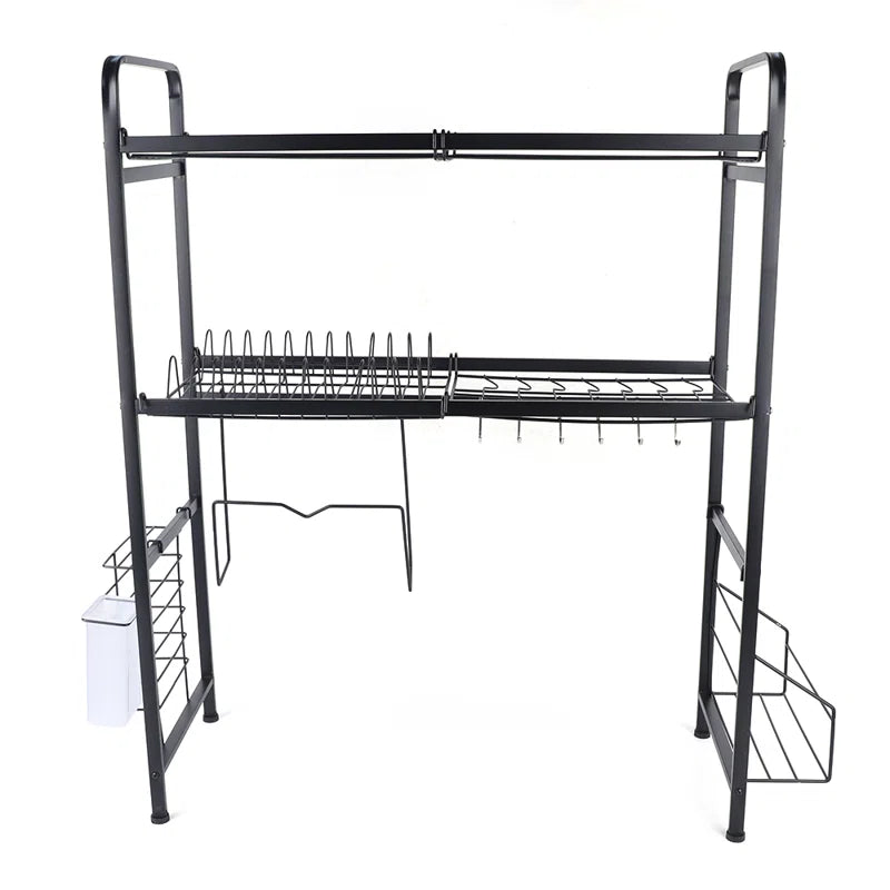 Stainless Steel Double-Layer Drain Rack Kitchen Storage Rack Sink Rack