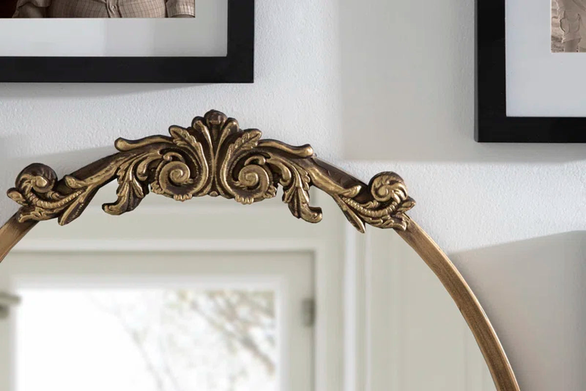 Damiere Metal Oval Mirror
