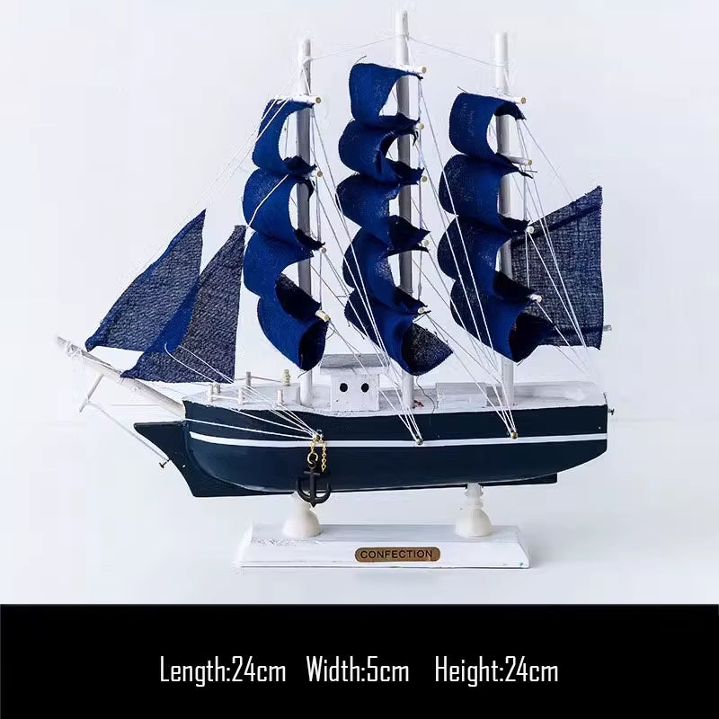Simulation Pirate Boat Room Ornaments,Handmade Wooden Ship,Home Decoration,Study Office Decoration,Children'S Day,Birthday Gift