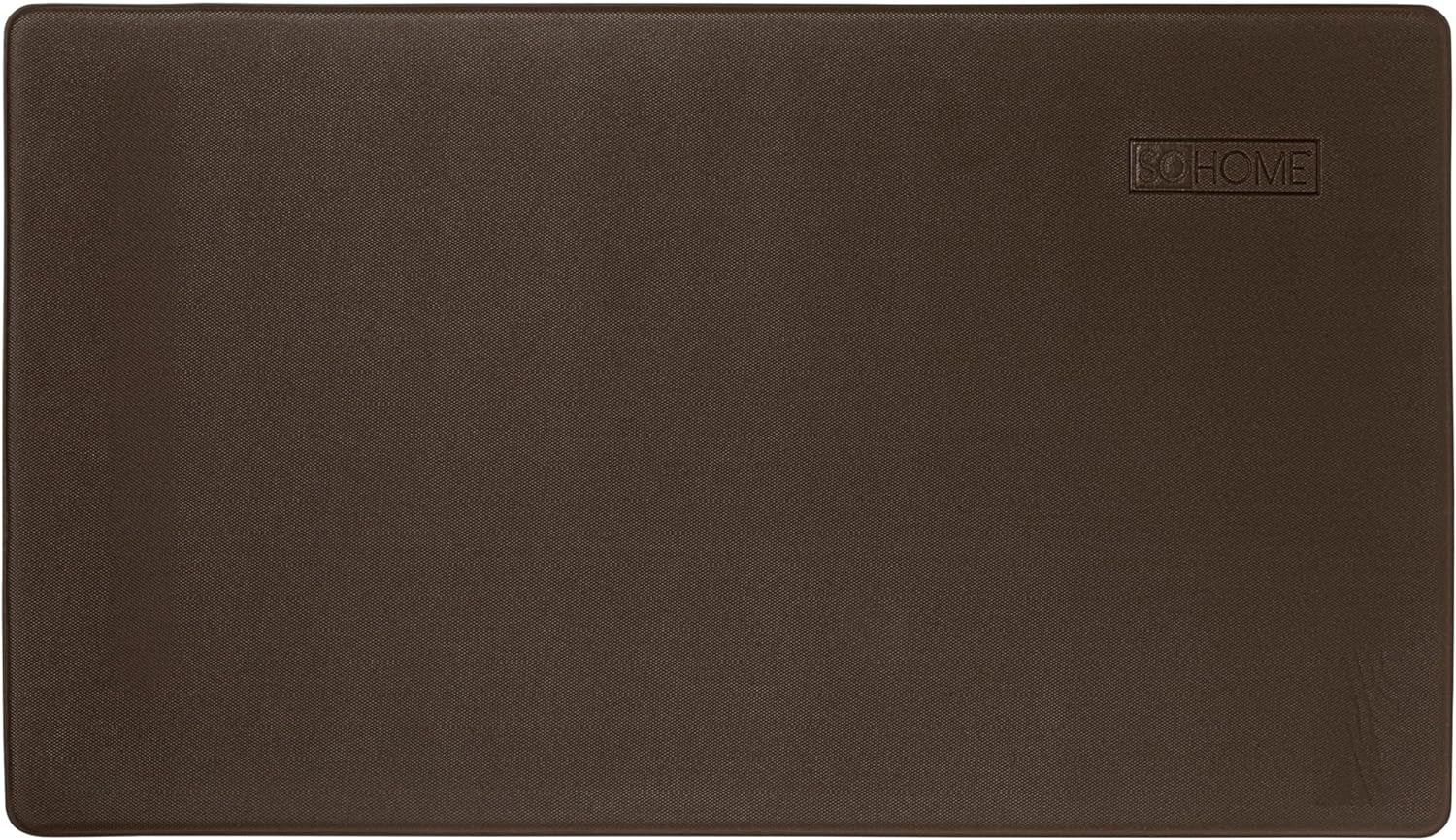 Cozy Living Home Sweet Home Buffalo Check Border Anti-Fatigue Kitchen Mat, Grey/Black, 17.5"X30"