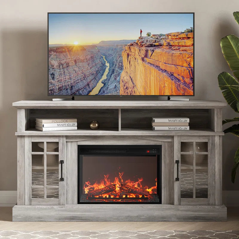 Kehaulani 65" Media Console TV Stands with Electric Fireplace