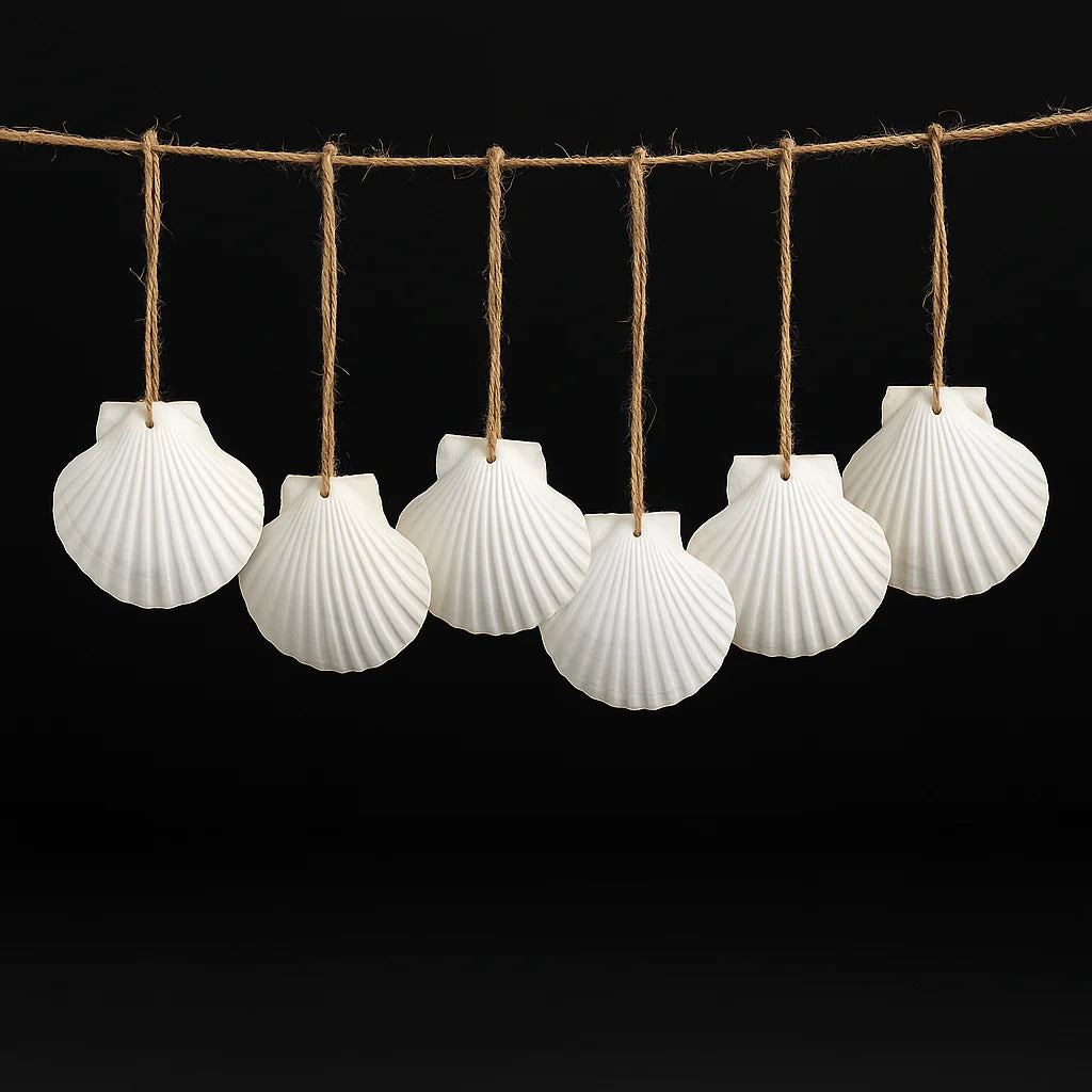 Natural Scallop Shell Ornaments 16PCS for Home Decor