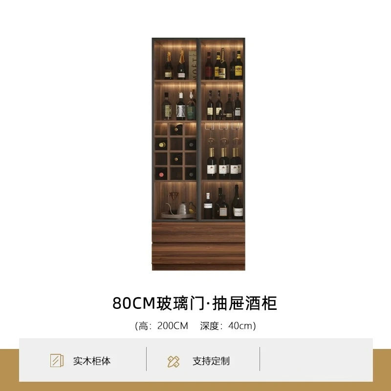 Home Living room glass display cabinets light luxury dining room storage locker wine cabinet modern pantry showcase furniture