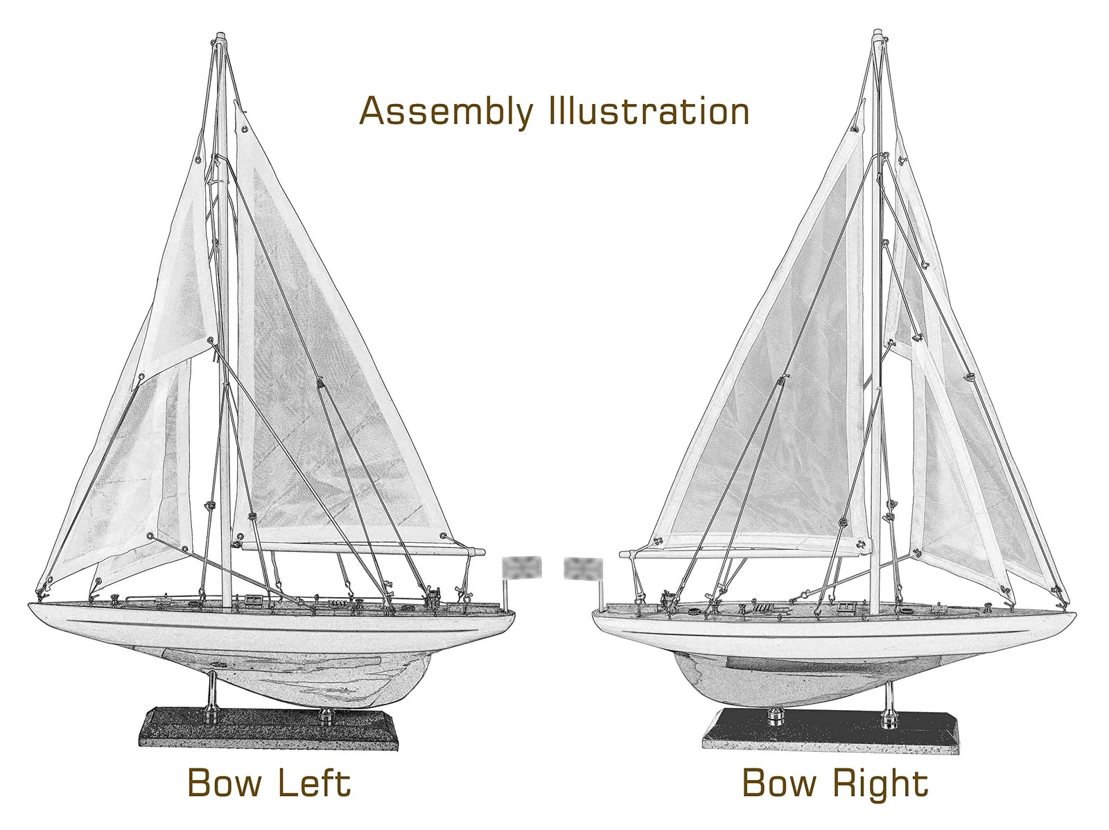 SAILINGSTORY Wooden Sailboat Model Ship Sailboat Decor Yacht Enterprise 1/100...