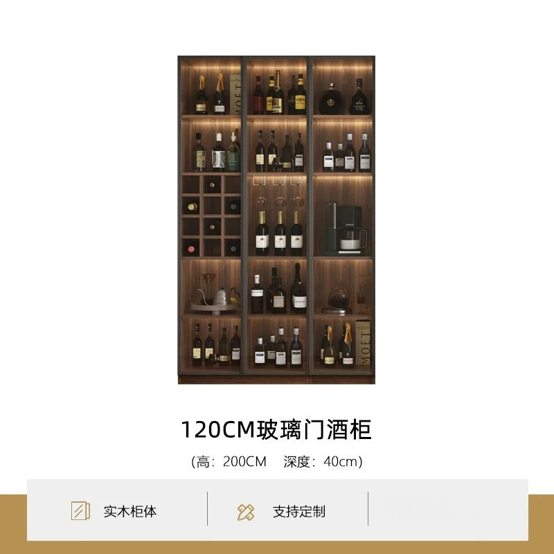 Home Living room glass display cabinets light luxury dining room storage locker wine cabinet modern pantry showcase furniture