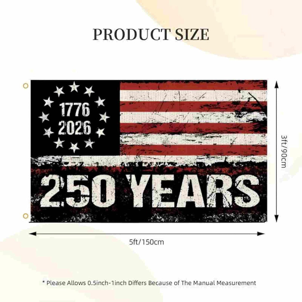 250 Years America Flag, 3X5 Ft, USA 250Th Anniversary Patriotic Design,1776-20