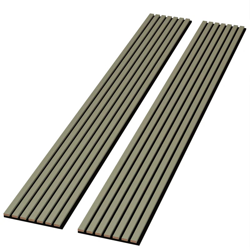 106” L X 12.6” W - 3D Acoustic Soundproof Wood Slat Wall Panel - Decorative Shiplap, Acoustic Wall Tile