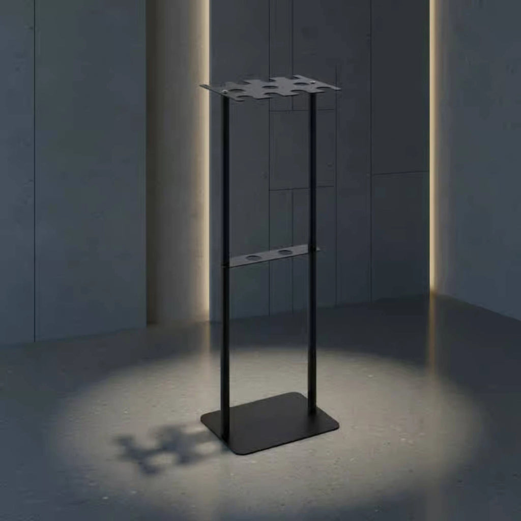 Metal Baseball Display Rack Mobile Baseball Club Storage Rack Floor Club Holder Free Standing Compact Design for Home Gym