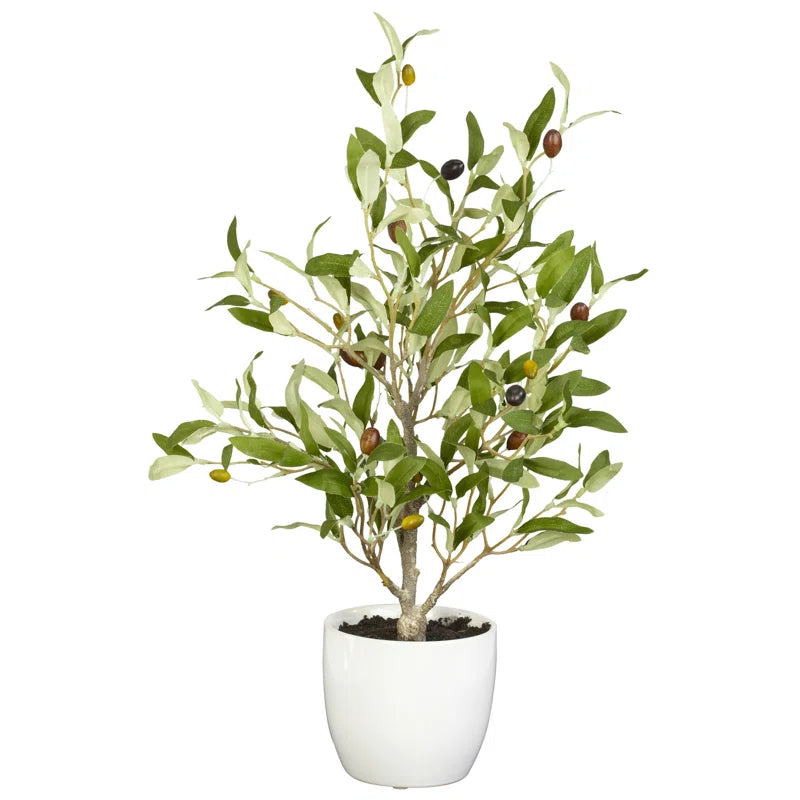 18'' Faux Olive Tree Tree in Ceramic Pot