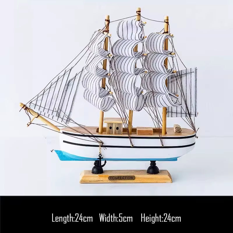 Simulation Pirate Boat Room Ornaments,Handmade Wooden Ship,Home Decoration,Study Office Decoration,Children'S Day,Birthday Gift