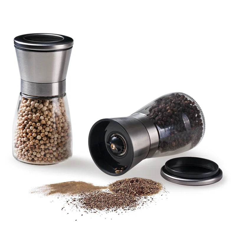 Pro Salt and Pepper Mill Set with Adjustable Ceramic Rotor