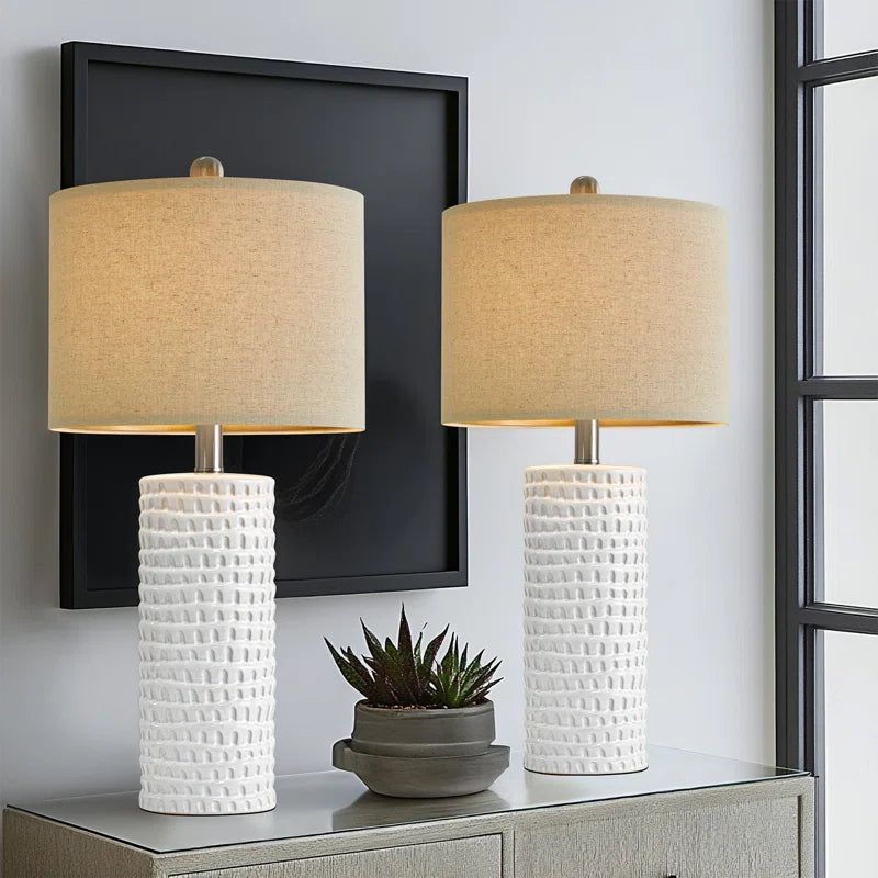 Anazagene 24'' H Ceramic Table Lamp Set (Set of 2)