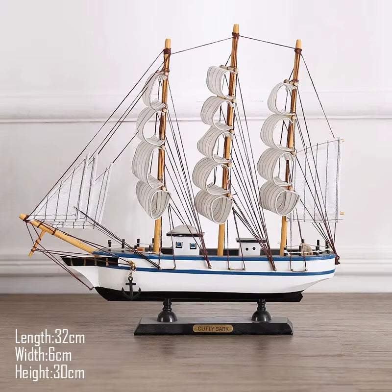 Simulation Pirate Boat Room Ornaments,Handmade Wooden Ship,Home Decoration,Study Office Decoration,Children'S Day,Birthday Gift