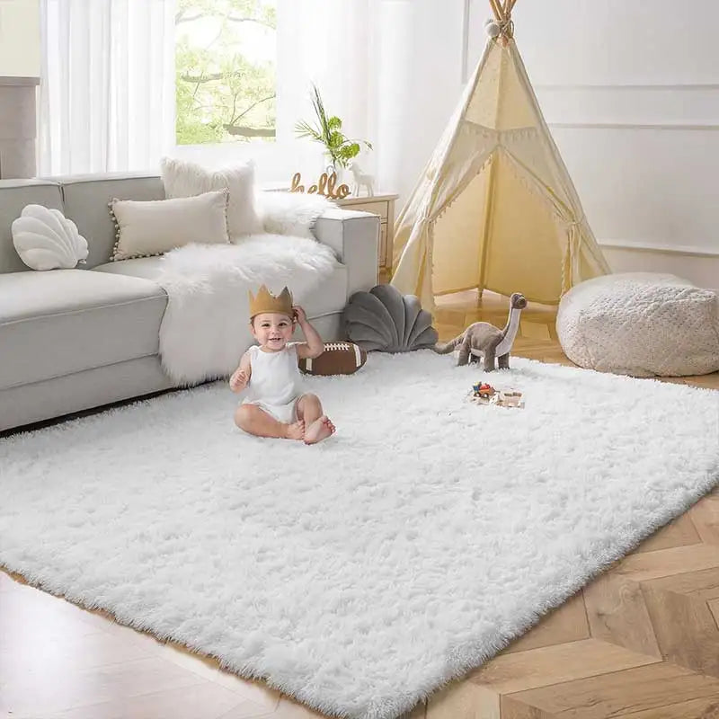 Plush Children's Bedroom Carpet Tent Play Rugs For Living Room Sofa Floor Cushions Modern Soft Fluffy Home Area Rug Gifts
