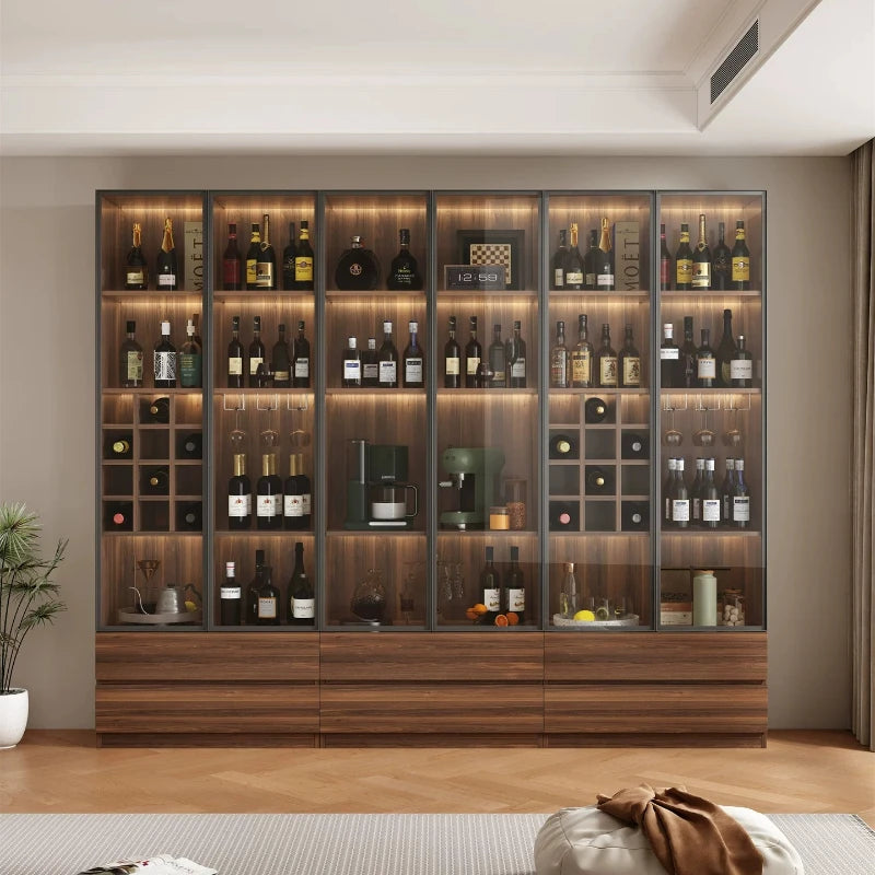 Home Living room glass display cabinets light luxury dining room storage locker wine cabinet modern pantry showcase furniture
