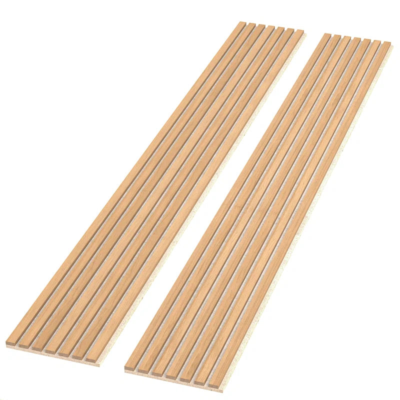 106” L X 12.6” W - 3D Acoustic Soundproof Wood Slat Wall Panel - Decorative Shiplap, Acoustic Wall Tile