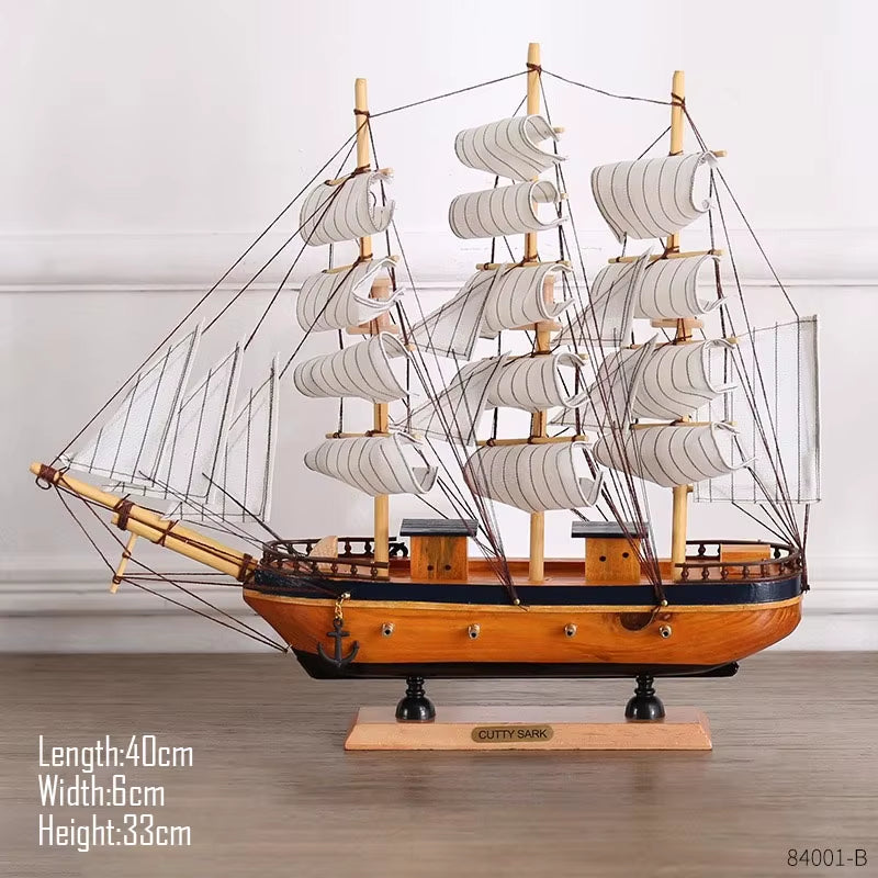 Simulation Pirate Boat Room Ornaments,Handmade Wooden Ship,Home Decoration,Study Office Decoration,Children'S Day,Birthday Gift