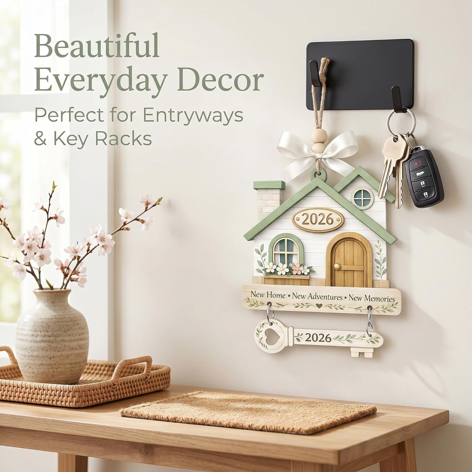 New Home Ornament 2026, New Home Gifts, Housewarming Presents, New House Gift, Welcome Home Gift, First Home Gifts, Home Sweet Home Decor, 4X4 Inch (ONM Newhome Eco)