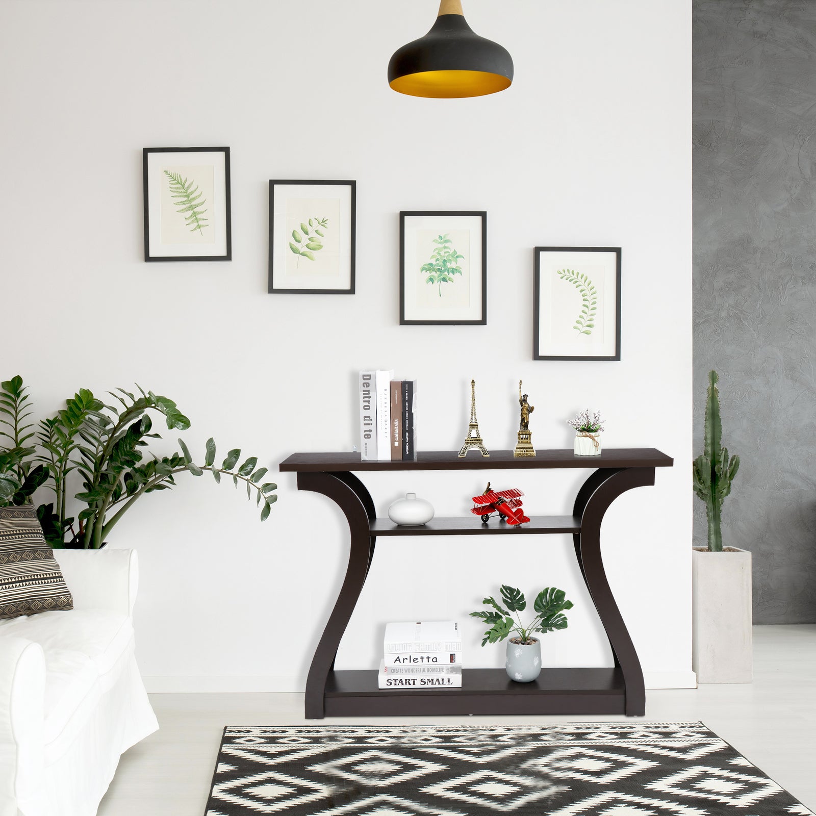 47" Console Table Side Stand Sofa Entryway Hall Display Storage Side Table Desk