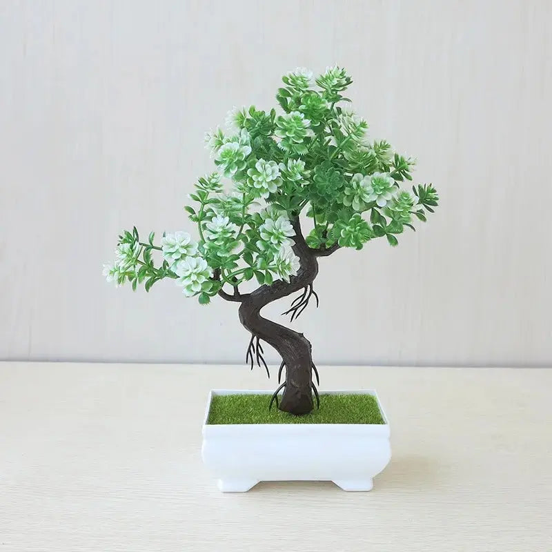 A set of artificial bonsai trees, plants, new homes, decorations for Christmas, Halloween, Easter, Hanukkah, and Thanksgiving