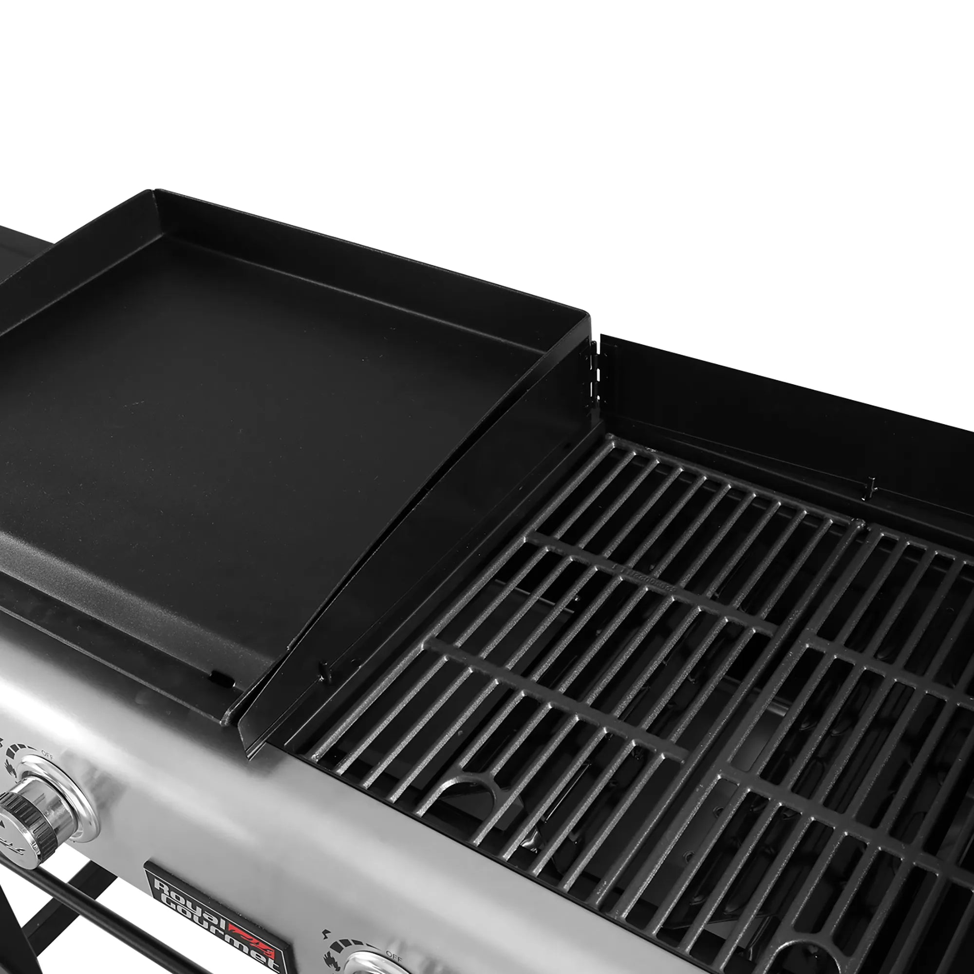 Portable Gas Grill and Griddle Combo 4 -Burner Liquid Propane Flat Top Grill
