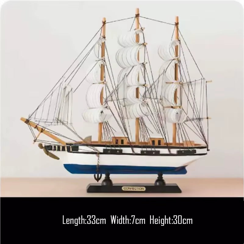 Simulation Pirate Boat Room Ornaments,Handmade Wooden Ship,Home Decoration,Study Office Decoration,Children'S Day,Birthday Gift