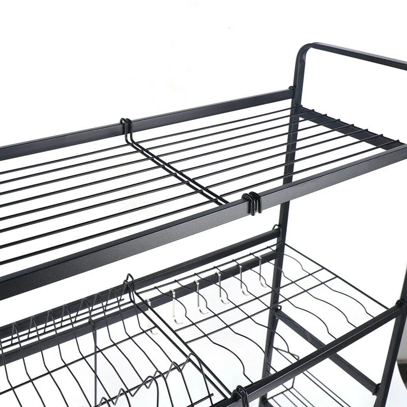 Stainless Steel Double-Layer Drain Rack Kitchen Storage Rack Sink Rack