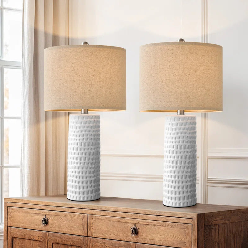 Anazagene 24'' H Ceramic Table Lamp Set (Set of 2)
