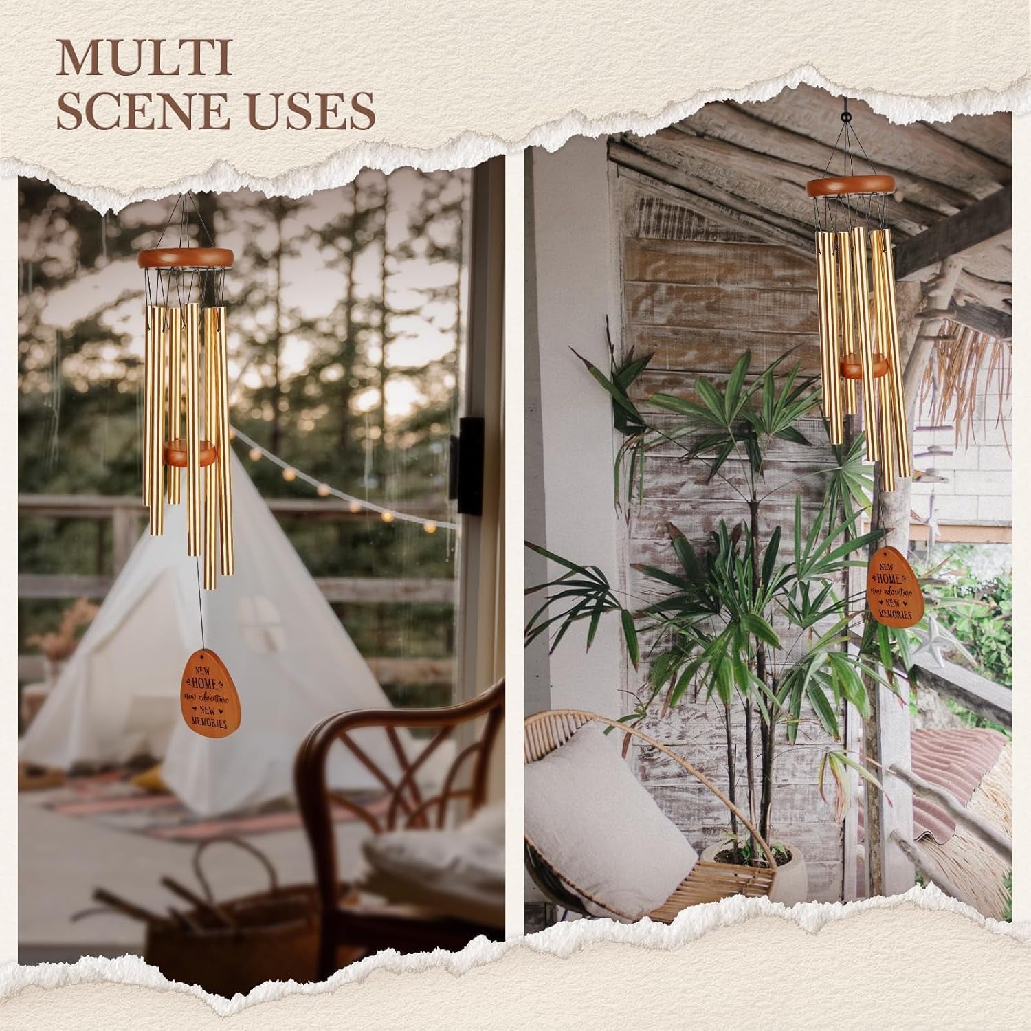 House Warming Gifts New Home, Housewarming Wind Chime, New Home Gifts for Women, Men, Couple, New Homeowner, Friend, Coworker, New Home Gift Ideas for First Home, New Apartment, House