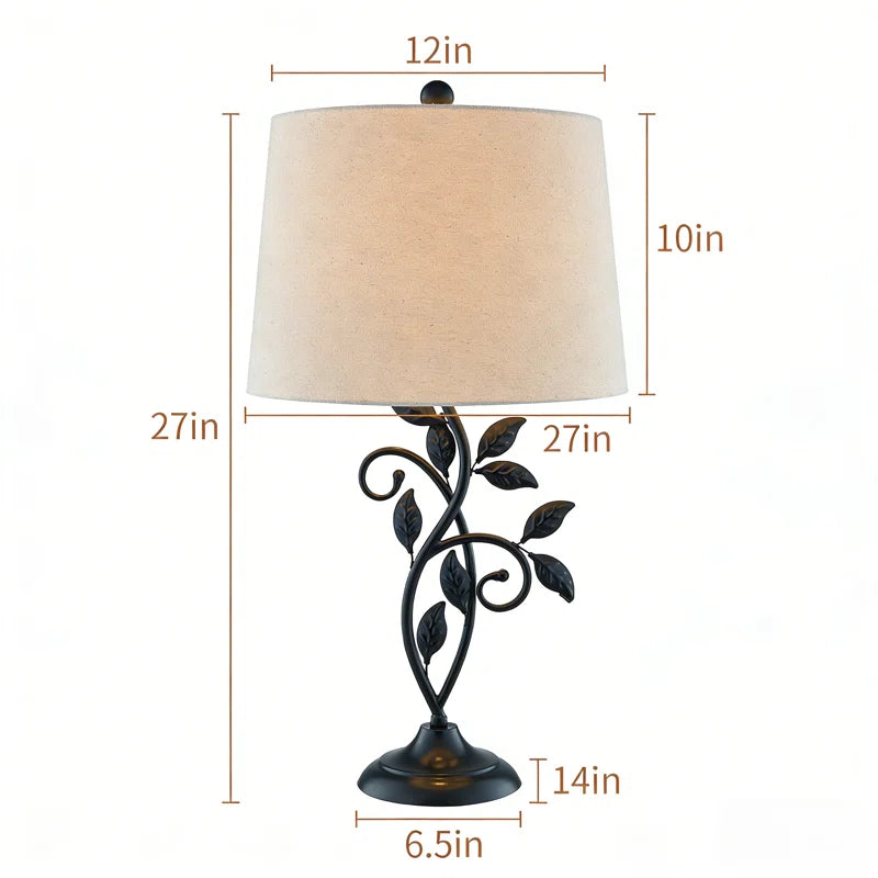 Grinstead 26" Metal Table Lamp Set (Flower, Dimmable) - MCM Vintage Modern Funky Accent Table Lamps for Bedroom Bedside/Nightstand, Living Room & Desk