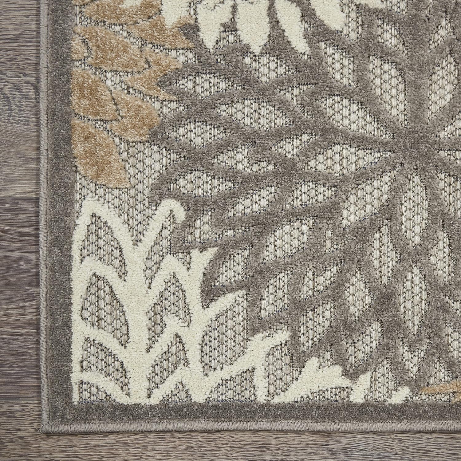Home Aloha Natural 2'3" X 12' Area Rug - Easy Clean, Non Shedding, Bed Room, Living Room, Dining Room, Kitchen (12' Runner)