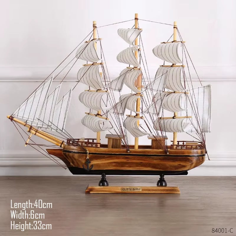 Simulation Pirate Boat Room Ornaments,Handmade Wooden Ship,Home Decoration,Study Office Decoration,Children'S Day,Birthday Gift
