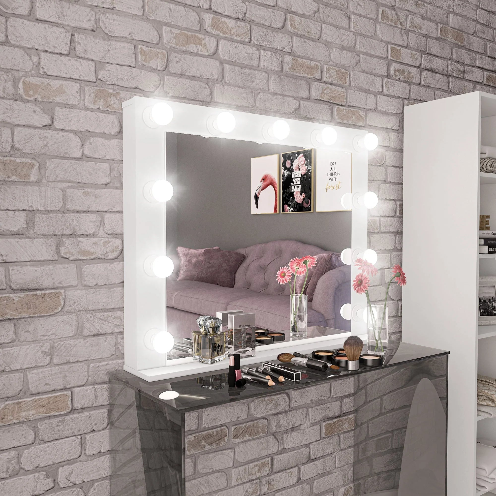 Boahaus Sivas Lighted Mirror | Premium Design for Makeup & Beauty