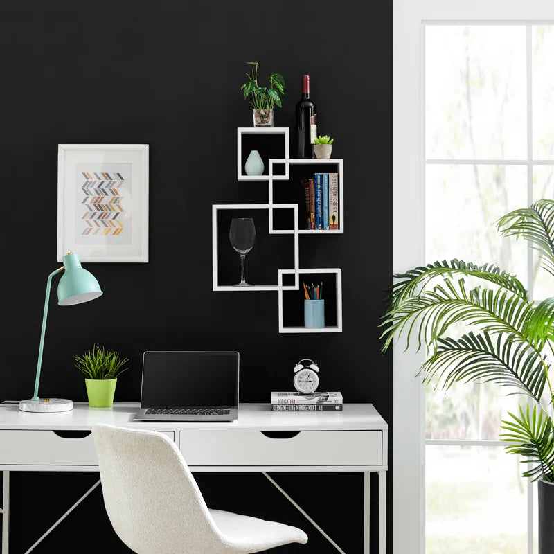 Intersecting Cube Accent Wall Shelf