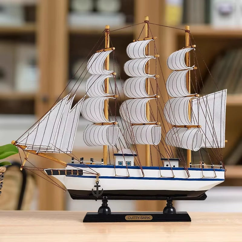 Simulation Pirate Boat Room Ornaments,Handmade Wooden Ship,Home Decoration,Study Office Decoration,Children'S Day,Birthday Gift