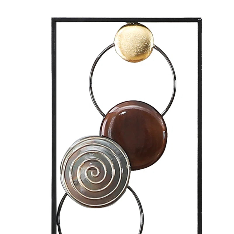Caiene Handmade Modern Abstract Wall Decor on Metal