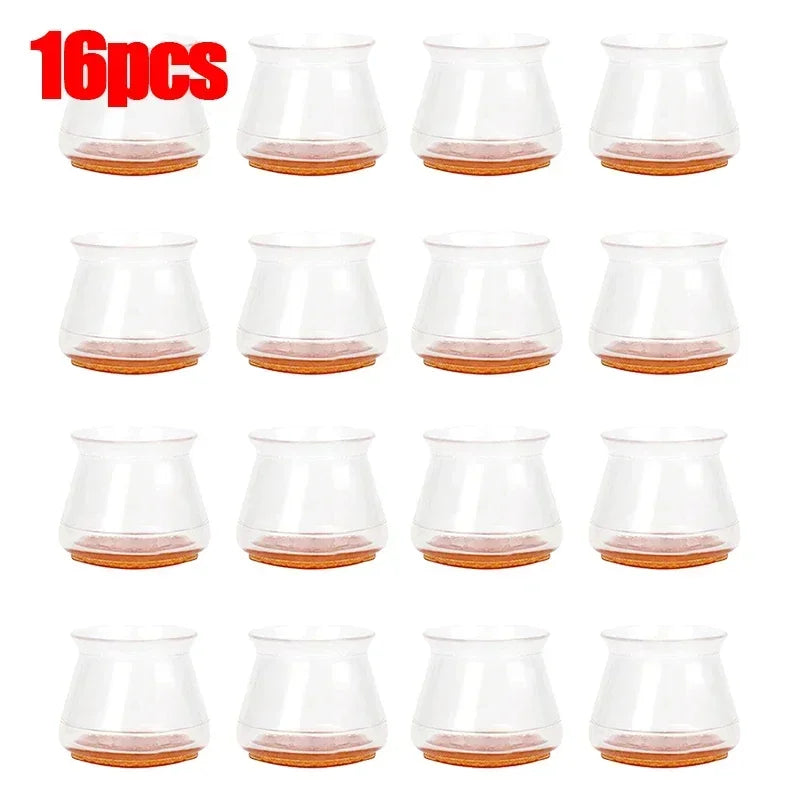 24/4pcs Chair Leg Caps Silicone Feet Protector Pads Furniture Table Covers Socks Plugs Cover Furniture Leveling Feet Home Decor