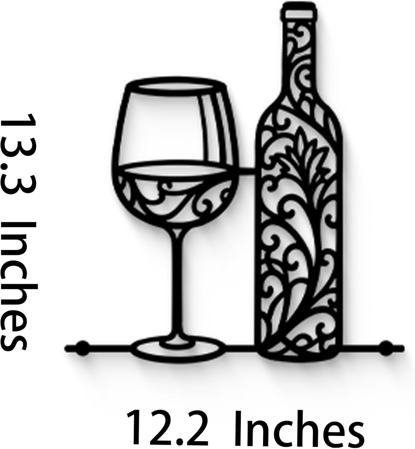 Wine Bar Wall Decor Dining Room Wall Decorations Black Wall Art Home Decor for Living Room Kitchen Wine Signs for Home Decor