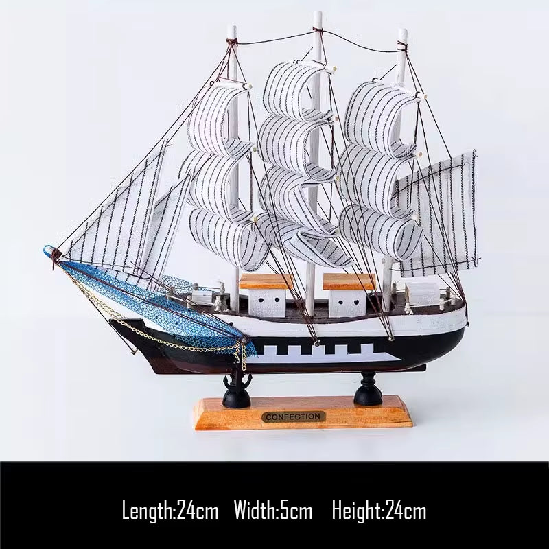 Simulation Pirate Boat Room Ornaments,Handmade Wooden Ship,Home Decoration,Study Office Decoration,Children'S Day,Birthday Gift